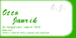 otto jamrik business card